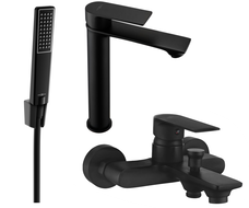 Mexen Royo R72 Badewannenset, schwarz - 72213R72-70