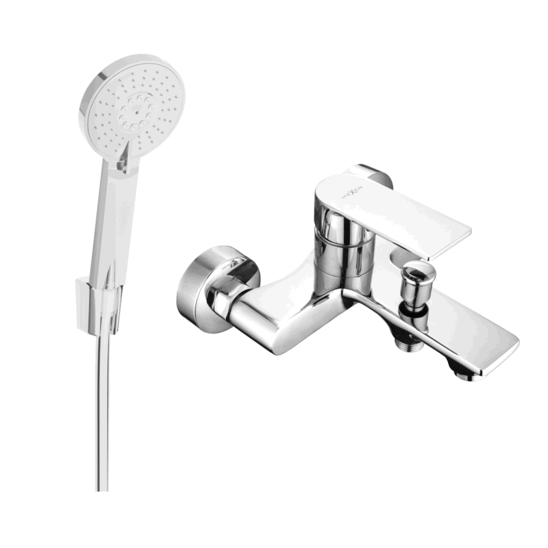 Mexen Royo R40 bath mixer with shower set, chrome - 7223R40-00