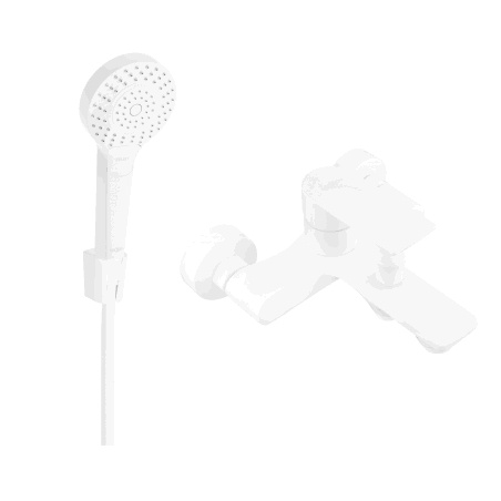 Mexen Royo R05 badkarsblandare med duschset, vit - 7223R05-20