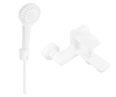 Mexen Royo R05 bathtub faucet with shower set, white - 7223R05-20