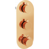 Mexen Kai thermostatic 3-outlet bathtub and shower faucet, rose gold - 77603-60