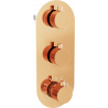 Mexen Kai thermostatic bath and shower mixer 3-way, rose gold - 77603-60