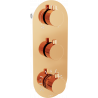 Mexen Kai thermostatische 3-Wege-Badewannen- und Duscharmatur, Roségold - 77603-60
