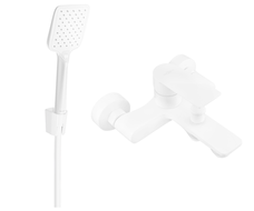 Mexen Royo R62 bath mixer with shower set, white - 7223R62-20