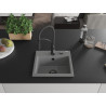Mexen Milo Évier en granit 1 bac avec mitigeur cuisine Aster, gris - 6505-71-73450-70-B