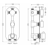 Mexen Kai rubinetto termostatico da bagno-doccia a 3 uscite, gun gray spazzolato - 77603-66
