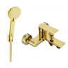 Mexen Royo R40 bathtub faucet with shower set, gold - 7223R40-50