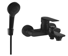 Mexen Royo R05 Badewannenarmatur mit Duschset, schwarz - 7223R05-70