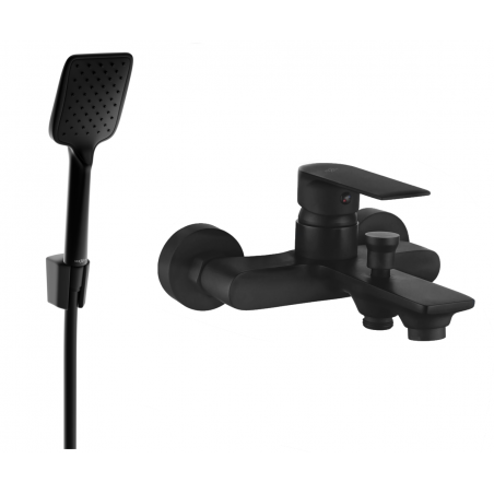 Mexen Royo R62 grifo de bañera con conjunto de ducha, negro - 7223R62-70