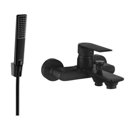 Mexen Royo R72 grifo de bañera con set de ducha, negro - 7223R72-70