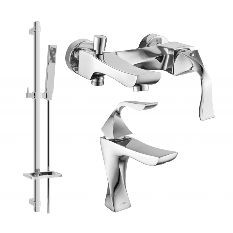 Mexen Estrella DQ02 kylpyhuonesetti, kromi - 72303DQ02-00