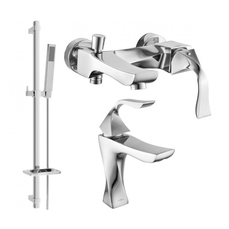 Mexen Estrella DQ02 set da bagno, cromo - 72303DQ02-00