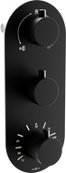 Mexen Kai Thermostatic Bath-Shower Mixer 3-Outlets, Black - 77603-70