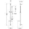 Mexen Estrella DQ02 badset, chroom - 72303DQ02-00