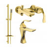 Mexen Estrella DQ02 Badewannen-Set, golden - 72303DQ02-50