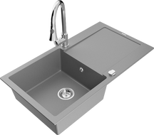 Mexen Leo Granit Kichelekskap 1-Chamber mat Daach fir d'Kichen Elia, gro - 6501-71-670101-00