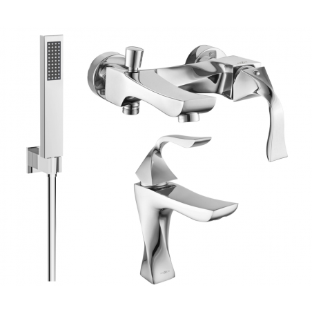 Mexen Estrella R02 kylpyammeen setti, kromi - 72303R02-00