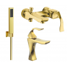 Mexen Estrella R02 conjunto de grifo de bañera, dorado - 72303R02-50