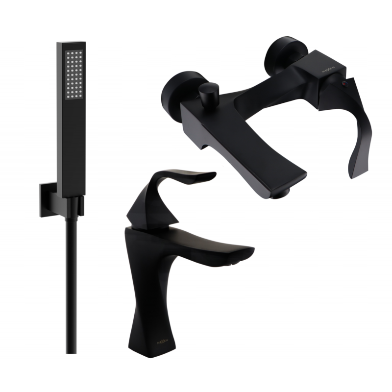 Mexen Estrella R02 conjunto de bañera, negro - 72303R02-70