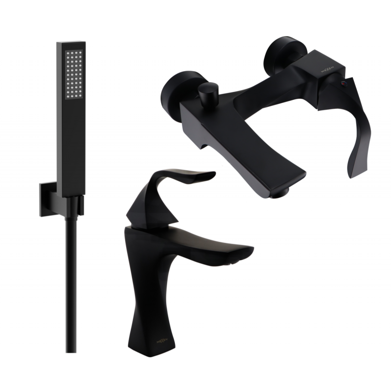 Mexen Estrella R02 ensemble de baignoire, noir - 72303R02-70