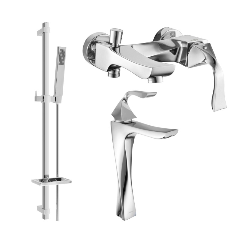 Mexen Estrella DQ02 set za kadu, krom - 72313DQ02-00