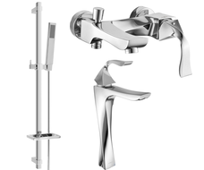 Mexen Estrella DQ02 Bath Set, Chrome - 72313DQ02-00