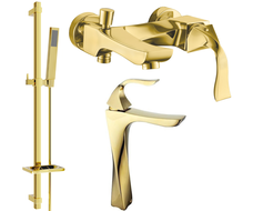 Mexen Estrella DQ02 set da bagno, dorato - 72313DQ02-50