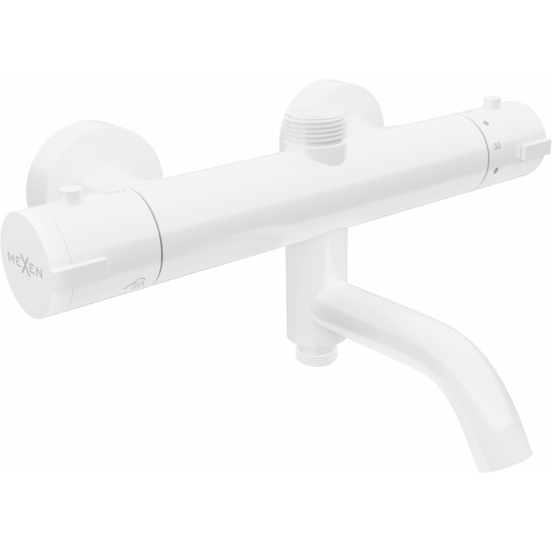 Mexen Kai grifo termostático para bañera y ducha, blanco - 77900-20