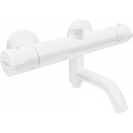 Mexen Kai grifo termostático de bañera-ducha, blanco - 77900-20