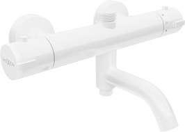 Mexen Kai thermostatic bath-shower faucet, white - 77900-20