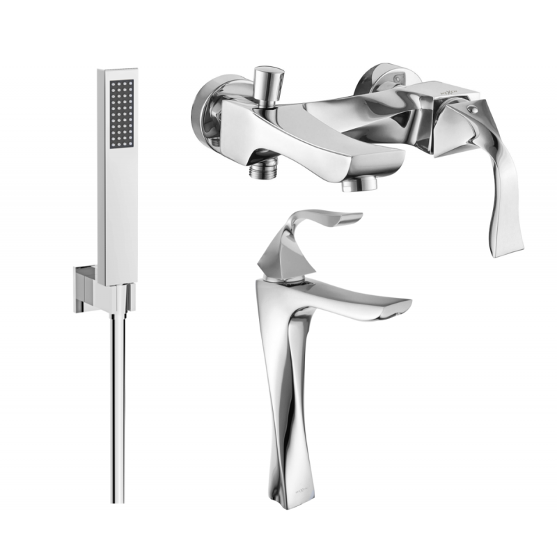 Mexen Estrella R02 conjunto de baño, cromo - 72313R02-00