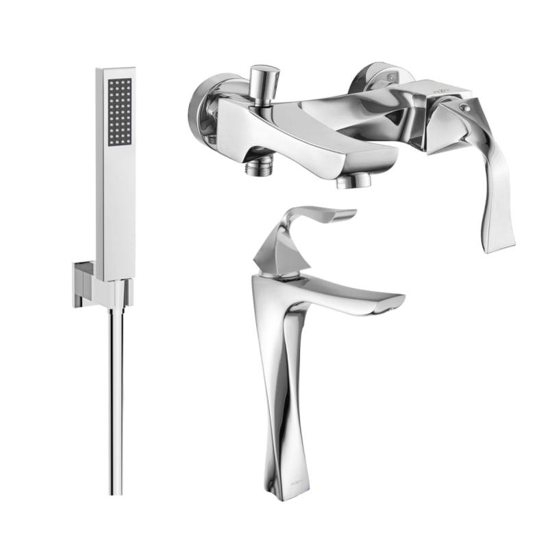 Mexen Estrella R02 zestaw wannowy, chrom - 72313R02-00