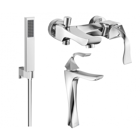 Mexen Estrella R02 bath set, chrome - 72313R02-00
