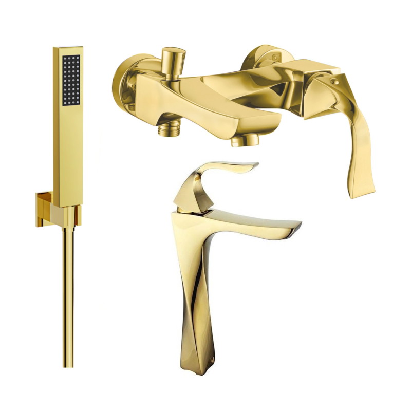Mexen Estrella R02 set za kadu, zlatni - 72313R02-50