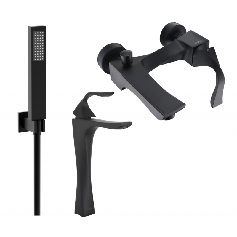 Mexen Estrella R02 badkarset, svart - 72313R02-70