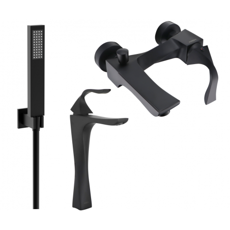 Mexen Estrella R02 conjunto de bañera, negro - 72313R02-70