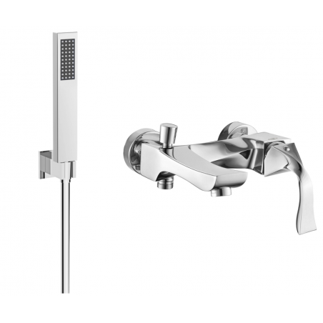 Mexen Estrella R02 bathtub faucet with shower set, chrome - 7233R02-00
