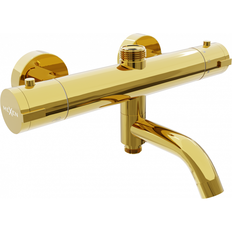 Mexen Kai robinet de baignoire-douche thermostatique, or - 77900-50