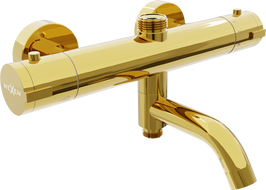 Mexen Kai miscelatore termostatico per vasca-doccia, oro - 77900-50