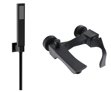 Mexen Estrella R02 bath tap with shower set, black - 7233R02-70
