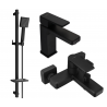 Mexen Mino DQ45 conjunto de bañera, negro - 72403DQ45-70