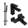 Mexen Mino DQ72 Badewannenset, schwarz - 72403DQ72-70