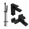Mexen Mino DQ72 conjunto para banheira, preto - 72403DQ72-70