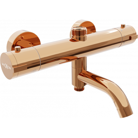 Mexen Kai termostatesch Buedbidden-Duscharmatur, rose Gold - 77900-60