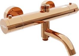 Mexen Kai grifo de bañera-ducha termostático, oro rosa - 77900-60