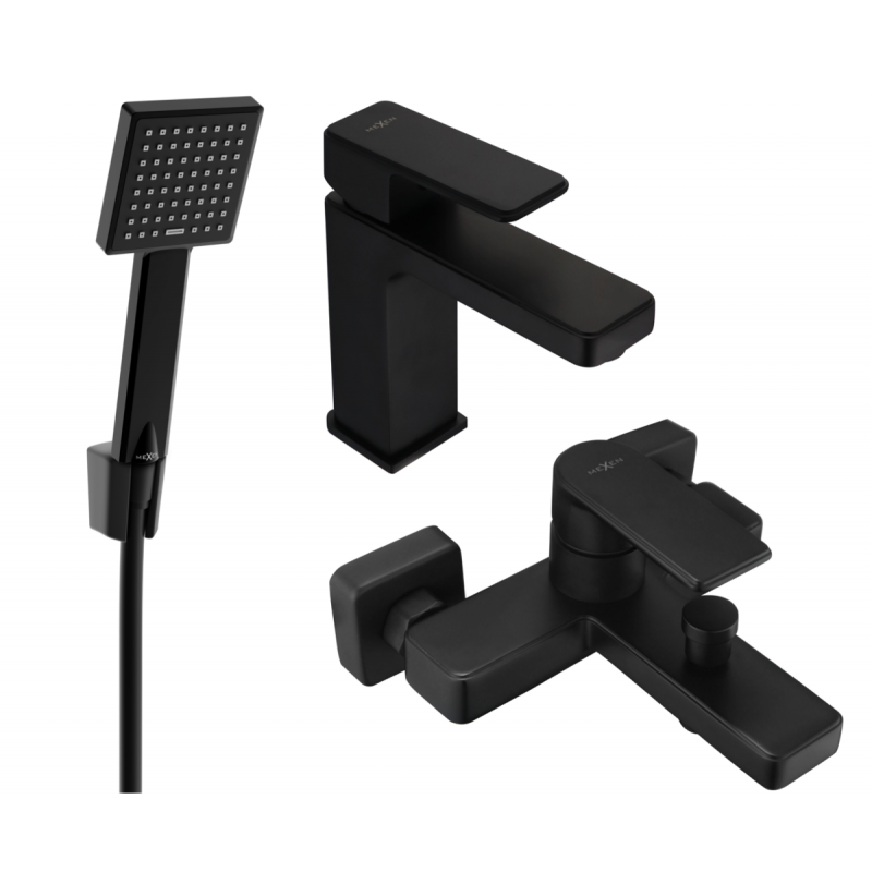 Mexen Mino R45 ensemble de baignoire, noir - 72403R45-70
