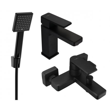 Mexen Mino R45 set vasca da bagno, nero - 72403R45-70