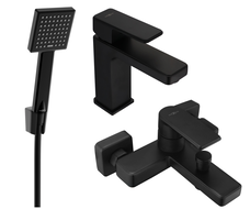 Mexen Mino Σετ μπάνιου R45, μαύρο - 72403R45-70