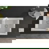 Mexen Mario granite kitchen sink 2-bowl with Elia kitchen tap, white - 6504-20-670101-20