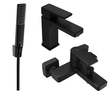 Mexen Mino R72 Bathtub Set, Black - 72403R72-70